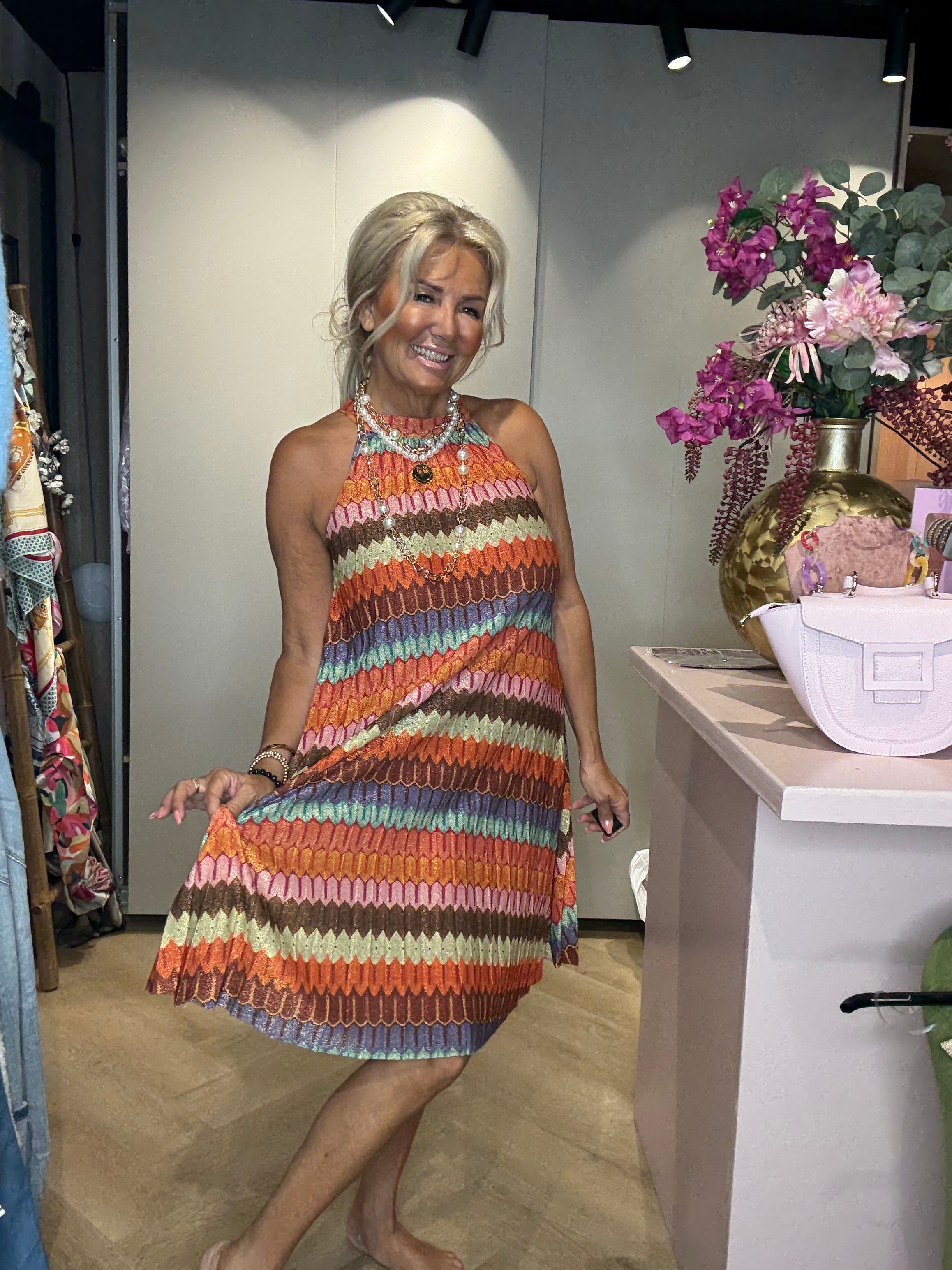 Dress Multicolor🌈 Halter Model